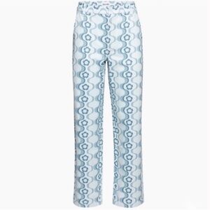 NWT Aritzia Sunday Best Jaden Pant 70s vector blue floral sz4